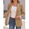image:imageCicy Bell Womens Business Casual Blazer Shawl Collar Work Long Sleeve Leopard Open Front Oversized Suit JacketPolka Dots Dark Khaki