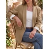 image:imageCicy Bell Womens Business Casual Blazer Shawl Collar Work Long Sleeve Leopard Open Front Oversized Suit JacketPolka Dots Dark Khaki