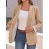 image:imageCicy Bell Womens Business Casual Blazer Shawl Collar Work Long Sleeve Leopard Open Front Oversized Suit JacketPolka Dots Khaki