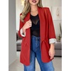 image:imageCicy Bell Womens Business Casual Blazer Shawl Collar Work Long Sleeve Leopard Open Front Oversized Suit JacketPolka Dots Red