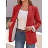 image:imageCicy Bell Womens Business Casual Blazer Shawl Collar Work Long Sleeve Leopard Open Front Oversized Suit JacketPolka Dots Red
