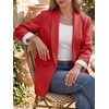 image:imageCicy Bell Womens Business Casual Blazer Shawl Collar Work Long Sleeve Leopard Open Front Oversized Suit JacketPolka Dots Red