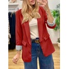 image:imageCicy Bell Womens Business Casual Blazer Shawl Collar Work Long Sleeve Leopard Open Front Oversized Suit JacketStriped Red