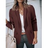 image:imageCicy Bell Womens Casual Blazers Open Front Long Sleeve Work Office Suit Jackets BlazerCoffee