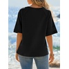 image:imageCicy Bell Womens Oversized TShirts Summer Crew Neck Half Sleeve Tunic Tops Casual Loose Fit Basic Tee ShirtBlack