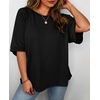 image:imageCicy Bell Womens Oversized TShirts Summer Crew Neck Half Sleeve Tunic Tops Casual Loose Fit Basic Tee ShirtBlack