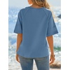 image:imageCicy Bell Womens Oversized TShirts Summer Crew Neck Half Sleeve Tunic Tops Casual Loose Fit Basic Tee ShirtBluish Gray