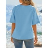 image:imageCicy Bell Womens Oversized TShirts Summer Crew Neck Half Sleeve Tunic Tops Casual Loose Fit Basic Tee ShirtLight Blue