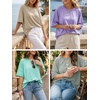 image:imageCicy Bell Womens Oversized TShirts Summer Crew Neck Half Sleeve Tunic Tops Casual Loose Fit Basic Tee ShirtLight Blue
