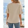 image:imageCicy Bell Womens Oversized TShirts Summer Crew Neck Half Sleeve Tunic Tops Casual Loose Fit Basic Tee ShirtLight Khaki