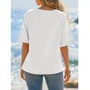 image:imageCicy Bell Womens Oversized TShirts Summer Crew Neck Half Sleeve Tunic Tops Casual Loose Fit Basic Tee ShirtWhite