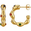 image:imageCicy Bell 18k Gold Plated Earrings for Women Trendy Irregular Waterdrop Melting Liquid Cubic Zirconia Statement Drop Earrings Jewelry GiftsStyle AGold