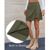 image:imageCicy Bell Womens Corduroy Mini Skirt Casual High Waisted Side Slit Aline Work Short SkirtsArmy Green