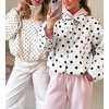 image:imageCicy Bell Womens Polka Dot Short Trench Coat Cropped Button Down Stand Collar Jackets Long Sleeve Fall OuterwearWhite