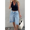 image:imageCicy Bell Womens Summer High Waisted Jeans Shorts Casual Wide Leg Bermuda Jorts Baggy Denim Shorts with PocketsLight Blue