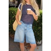 image:imageCicy Bell Womens Summer High Waisted Jeans Shorts Casual Wide Leg Bermuda Jorts Baggy Denim Shorts with PocketsLight Blue