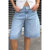 image:imageCicy Bell Womens Summer High Waisted Jeans Shorts Casual Wide Leg Bermuda Jorts Baggy Denim Shorts with PocketsLight Blue
