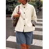 image:imageCicy Bell Womens Cropped Short Trench Coat Single Breasted Ruffle Stand Collar Jackets Fall Lightweight OuterwearApricot