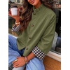 image:imageCicy Bell Womens Cropped Short Trench Coat Single Breasted Ruffle Stand Collar Jackets Fall Lightweight OuterwearArmy Green