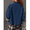 image:imageCicy Bell Womens Cropped Short Trench Coat Single Breasted Ruffle Stand Collar Jackets Fall Lightweight OuterwearNavy