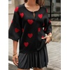 image:imageCicy Bell Womens Half Sleeve Cardigan Sweaters Button Oversized Outfits  CroppedLightweightRibbed Knit Loose Fit Versatile for Summer FallBlack1