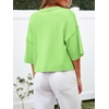 image:imageCicy Bell Womens Half Sleeve Cardigan Sweaters Button Oversized Outfits  CroppedLightweightRibbed Knit Loose Fit Versatile for Summer FallGreen