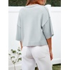image:imageCicy Bell Womens Half Sleeve Cardigan Sweaters Button Oversized Outfits  CroppedLightweightRibbed Knit Loose Fit Versatile for Summer FallGrey Blue