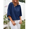 image:imageCicy Bell Womens Half Sleeve Cardigan Sweaters Button Oversized Outfits  CroppedLightweightRibbed Knit Loose Fit Versatile for Summer FallNavy Blue
