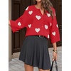 image:imageCicy Bell Womens Half Sleeve Cardigan Sweaters Button Oversized Outfits  CroppedLightweightRibbed Knit Loose Fit Versatile for Summer FallRed1