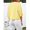 image:imageCicy Bell Womens Half Sleeve Cardigan Sweaters Button Oversized Outfits  CroppedLightweightRibbed Knit Loose Fit Versatile for Summer FallYellow