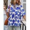 image:imageCicy Bell Womens Floral Babydoll Tops V Neck Lantern Sleeve Loose Blouses  Cute Style Summer Flowy Versatile for Daily Machine WashableCute Blue