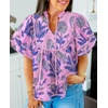 image:imageCicy Bell Womens Floral Babydoll Tops V Neck Lantern Sleeve Loose Blouses  Cute Style Summer Flowy Versatile for Daily Machine WashableCute Light Purple