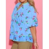 image:imageCicy Bell Womens Floral Babydoll Tops V Neck Lantern Sleeve Loose Blouses  Cute Style Summer Flowy Versatile for Daily Machine WashableCute Sky Blue