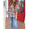 image:imageCicy Bell Womens Floral Babydoll Tops V Neck Lantern Sleeve Loose Blouses  Cute Style Summer Flowy Versatile for Daily Machine WashableFloral Green