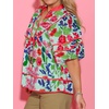 image:imageCicy Bell Womens Floral Babydoll Tops V Neck Lantern Sleeve Loose Blouses  Cute Style Summer Flowy Versatile for Daily Machine WashableFloral Green