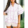 image:imageCicy Bell Womens Floral Babydoll Tops V Neck Lantern Sleeve Loose Blouses  Cute Style Summer Flowy Versatile for Daily Machine WashableFloral Light Purple