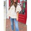 image:imageCicy Bell Womens Floral Babydoll Tops V Neck Lantern Sleeve Loose Blouses  Cute Style Summer Flowy Versatile for Daily Machine WashableFloral Yellow