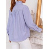 image:imageCicy Bell Womens Oversized Button Down Shirts Casual Dressy Long Sleeve Ruffle Stand Collar Tops Side Split Work BlouseNavy