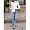 image:imageCicy Bell Womens Oversized Button Down Shirts Casual Dressy Long Sleeve Ruffle Stand Collar Tops Side Split Work BlouseWhite
