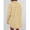 image:imageCicy Bell Womens Oversized Striped Button Down Shirts Boyfriend Long Sleeve Collared Work BlousesYellow