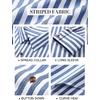 image:imageCicy Bell Womens Oversized Striped Button Down Shirts Boyfriend Long Sleeve Collared Work BlousesYellow