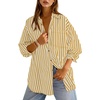 image:imageCicy Bell Womens Oversized Striped Button Down Shirts Boyfriend Long Sleeve Collared Work BlousesYellow