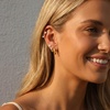 image:imageCicy Bell 18K Gold Plated Hoop Earrings Sets for Women Cubic Zirconia Dainty Trendy Cute Small Stacks Stud Earrings for Multiple PiercingsStyle Gold A