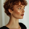 image:imageCicy Bell 18K Gold Plated Hoop Earrings Sets for Women Cubic Zirconia Dainty Trendy Cute Small Stacks Stud Earrings for Multiple PiercingsStyle Gold D