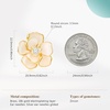 image:imageCicy Bell 18k Gold Plated Enamel Flower Earrings for Women  Summer Boho Statement Stud Cubic Zirconia Trendy Jewelry GiftsBeige