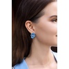 image:imageCicy Bell 18k Gold Plated Enamel Flower Earrings for Women  Summer Boho Statement Stud Cubic Zirconia Trendy Jewelry GiftsGold