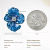 image:imageCicy Bell 18k Gold Plated Enamel Flower Earrings for Women  Summer Boho Statement Stud Cubic Zirconia Trendy Jewelry GiftsGold