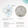 image:imageCicy Bell 18k Gold Plated Enamel Flower Earrings for Women  Summer Boho Statement Stud Cubic Zirconia Trendy Jewelry GiftsLight Blue