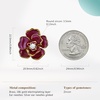 image:imageCicy Bell 18k Gold Plated Enamel Flower Earrings for Women  Summer Boho Statement Stud Cubic Zirconia Trendy Jewelry GiftsPink