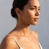 image:imageCicy Bell Dangle Chain Earrings For Women 18k Gold Plated Stack Earrings  Hypoallergenic Cubic Zirconia Stud EarringS Trendy Jewelry Huggie Hoops Dainty Lightweight Earrings For GiftStyle D